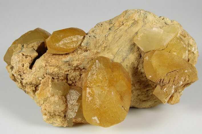 Yellow Calcite Crystals - Shangbao Mine, China #185909